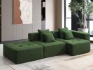 105.5''L Shaped Modular Sectional Sofa,Wide and Deep Seat,Minimalist Wrinkle-resistant Corduroy Couch,Full Compressed Cloud Couch for Living Room