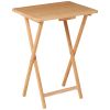 Indoor Single Folding TV Tray Table Natural L 19 x W 15 x H 26 inches.