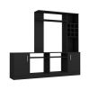 King Entertainment Center for TV´s up 78", Double Door Cabinet, Storage Spaces, Six External Shelves