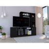 King Entertainment Center for TV´s up 78", Double Door Cabinet, Storage Spaces, Six External Shelves