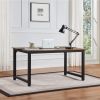 Computer Desk Large Office Desk, 59.8 Inch Gaming Desk Writing Desk Work Desk for Home Office, Study, Modern Simple Wooden Desk, Large Legroom