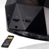 7-in Portable Wireless Bluetooth Speaker RGB LED Lights Loud Powerful Sound, CF012, Black
