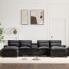 123*55"Modern U-shaped Sectional Sofa with Console,Cup Holders and USB Charger,6 Seat Upholstered Symmetrical Indoor Furniture