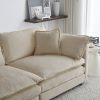 Comfortable Deep Seat Reversible Modular 6 Seater Sectional Super Soft Sofa U Shaped Sectional Couch with 3 Ottomans