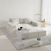 Modern Upholstered Sectional Sofa Couch Set,Modular 132" L Shaped Sectional Living Room Sofa Set With 6 Pillows
