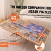 2000 puzzle boards, with 6 drawers and LIDS, 40.2 "x29.4" rotating wooden puzzle platform, adult portable puzzle accessories