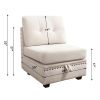 Vintage Modular Sectional Sofa, Convertible Multiple Combination Sofa Couch with Storage, Memory Foam