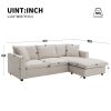 [VIDEO]101*66" Modern Sectional Sofa with Throw Pillows,Cloud L-shaped Couch Set with Wide Seat