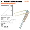 VEVOR Attic Ladder Foldable, 350-pound Capacity, 22.5" x 63", Multi-Purpose Aluminium Extension, Lightweight and Portable