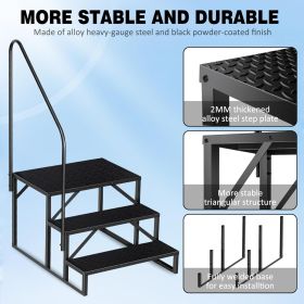 Swimming Pool Stairs (Color: Black)