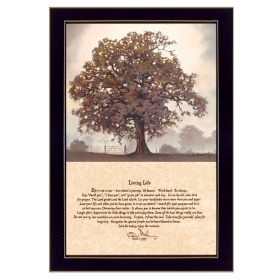"Living Life" By Bonnie Mohr, Printed Wall Art, Ready To Hang Framed Poster, Black Frame (Color: as Pic)